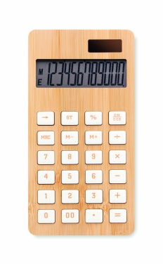 Logo trade promotional giveaway photo of: 12 digit bamboo calculator
